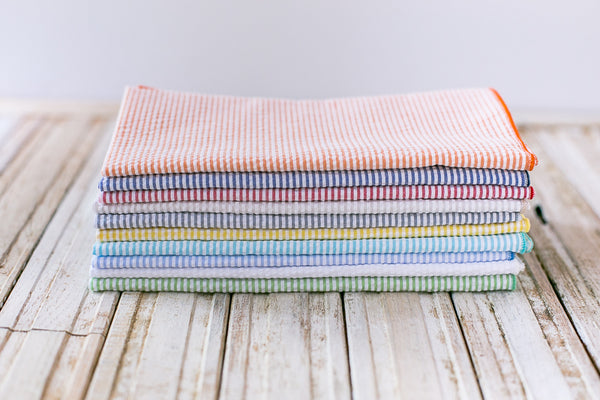 Seersucker Cloth Napkins, set of eight