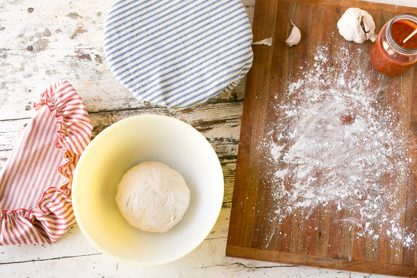 Reusable Bowl Cover, XL- ticking stripes