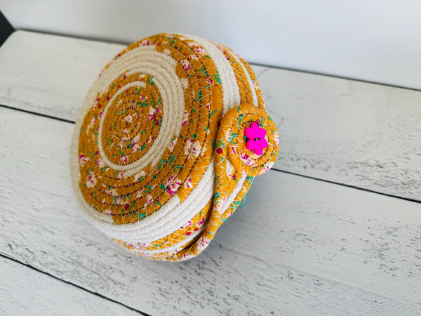 Sunny Afternoon with Button Detail Rope Bowl- 6 inches
