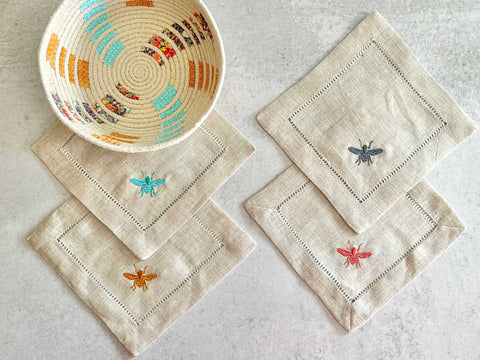 Dot and Army Bee Cocktail Coasters