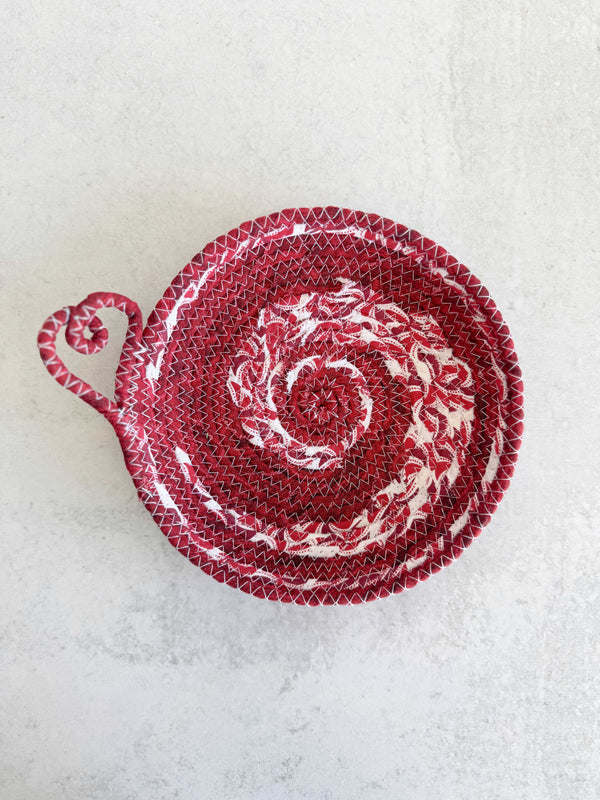 Candy Cane Coasters and Rope Bowl- five piece set