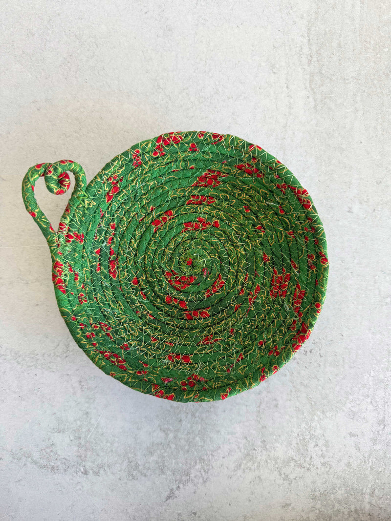 Poinsettia Rope Bowl - 5.5 inches