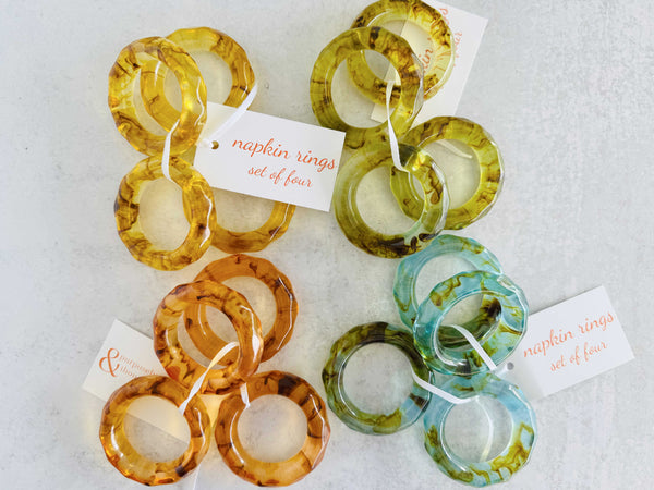 Element Napkin Rings, set of four