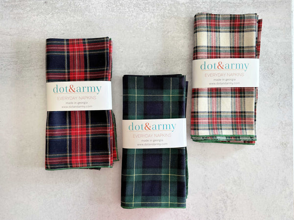 Tartan Cloth Napkins, set of four