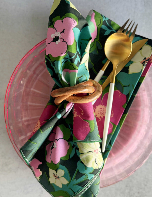 Flower Bloom Cloth Napkins, set of four