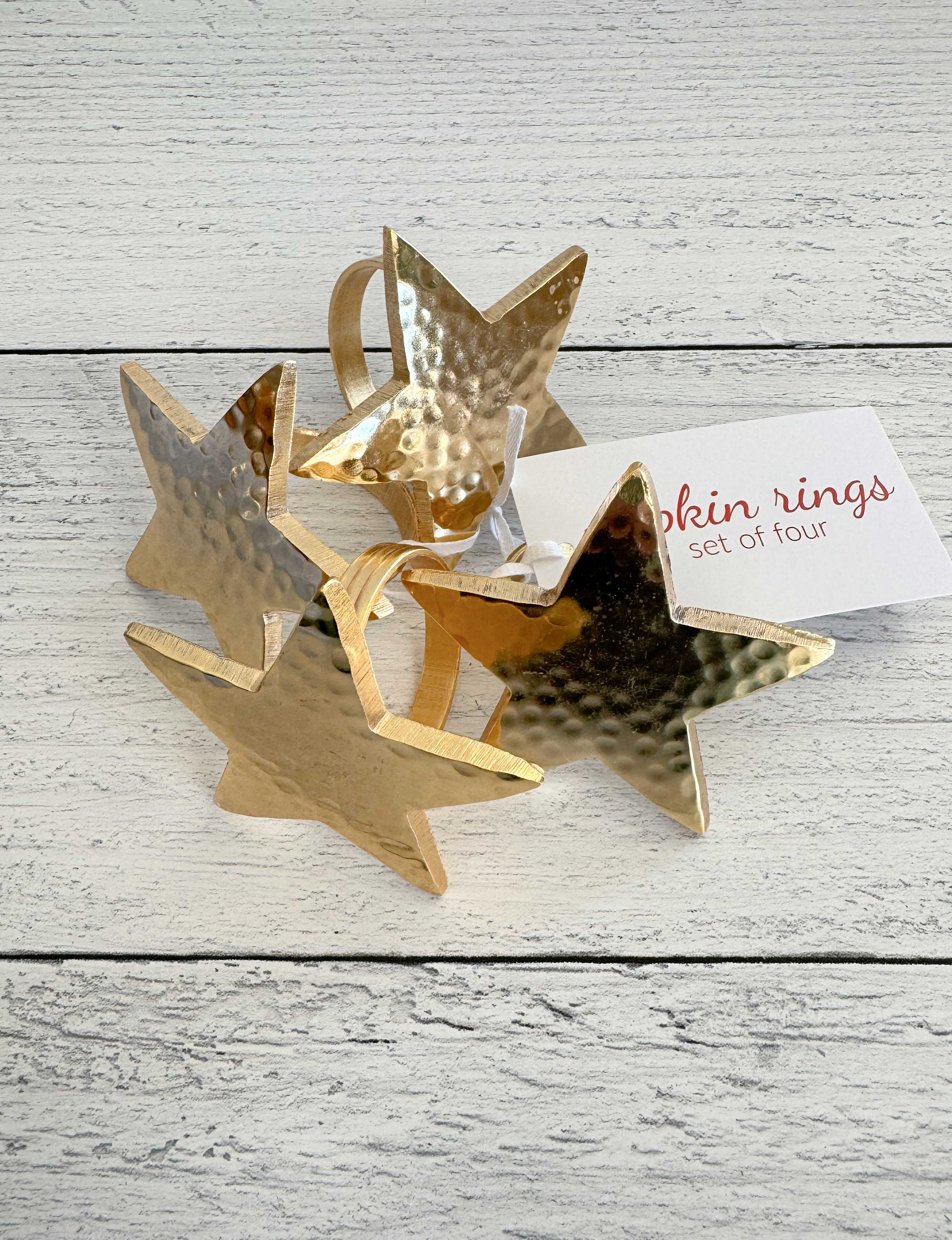 Gold Star Napkin Rings Dot and Army