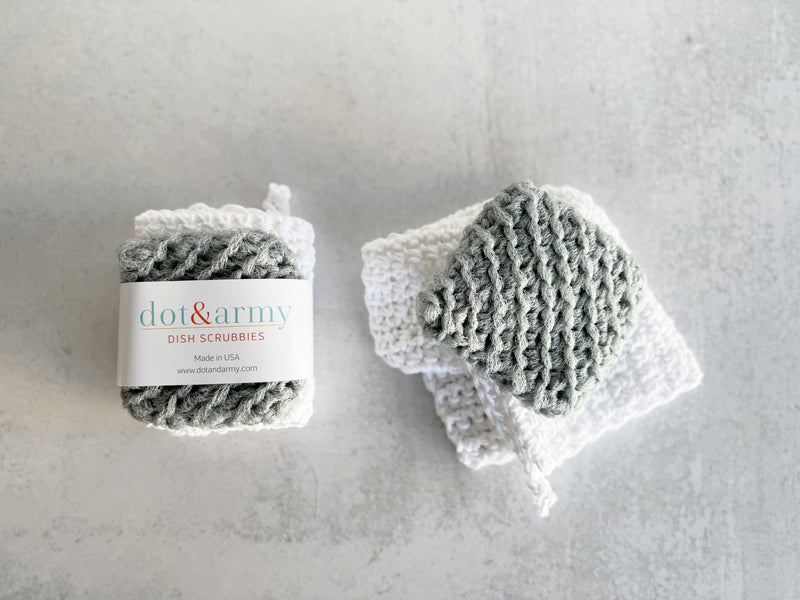 Scrubble and Cloth set- Kitchen Helpers- Made in the USA