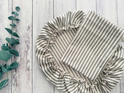 Bread Bag and Bowl Cover Combo -Ticking Stripe - Dot and Army