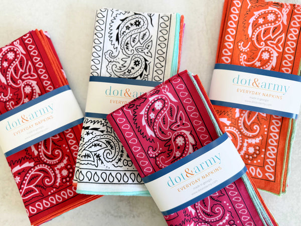 Handkerchief Cloth Napkins, set of four