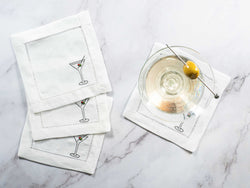Martini Time Cocktail Coasters, set of four