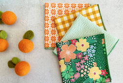 Merry Meadow Cloth Napkins. set of eight