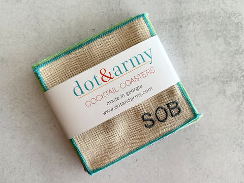 Dot and Army Cocktail Coasters - Thumbnail 3