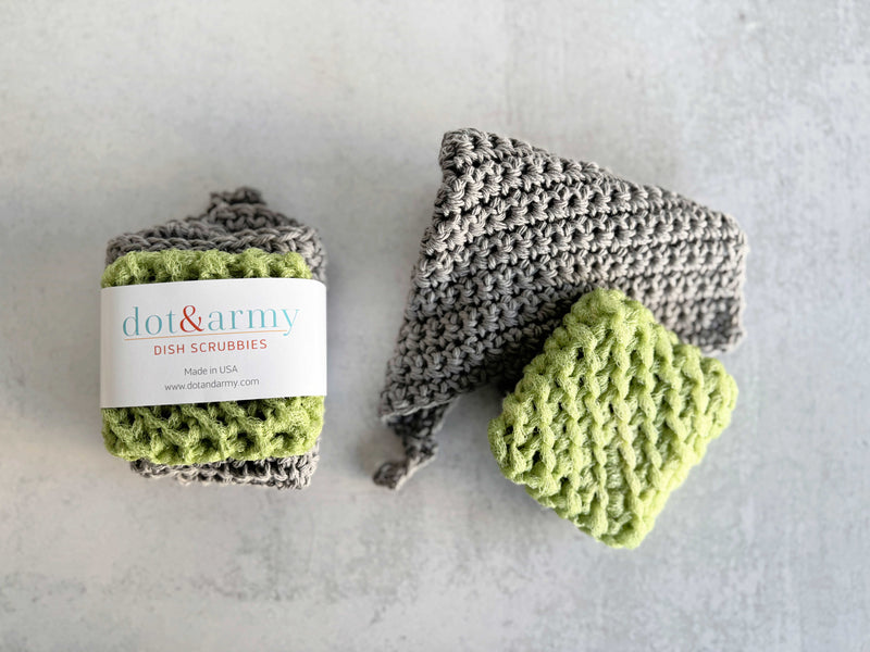 Scrubble and Cloth set- Kitchen Helpers- Made in the USA