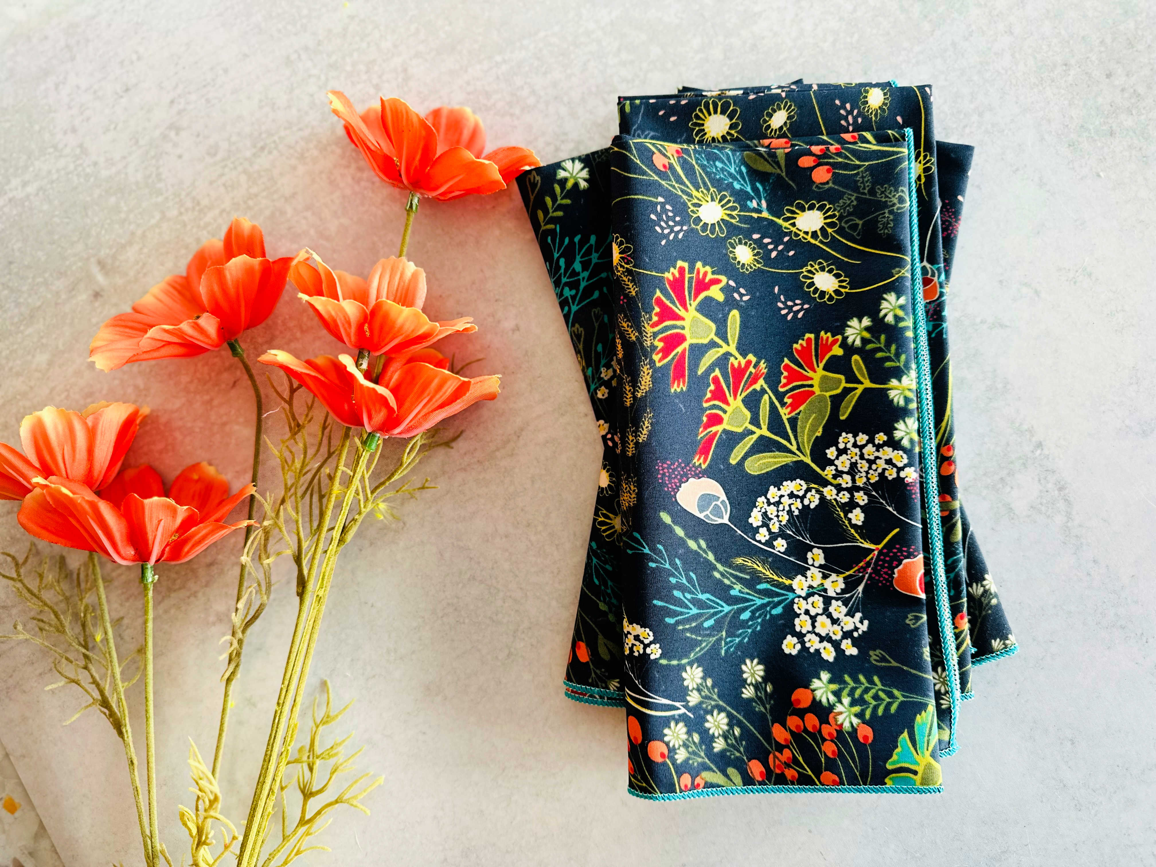 Pretty Peacock Cloth Napkins, set of four – Dot and Army