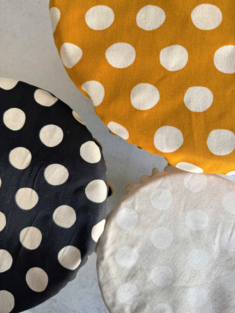 Polka Dots Reusable Bowl Covers, set of three
