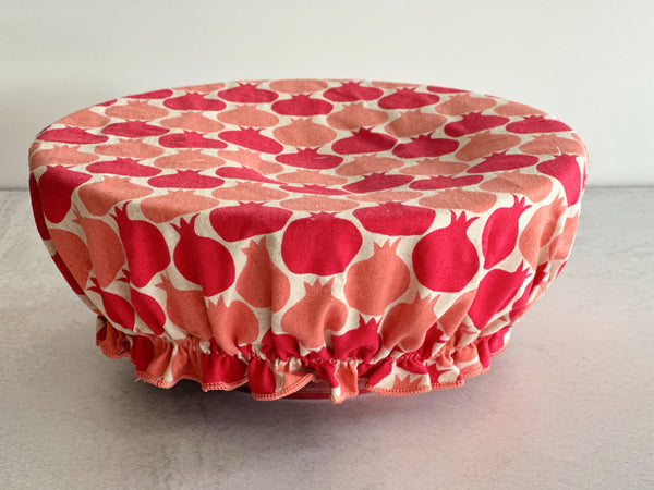 Reusable Bowl Cover- Carrot and Pomegranate