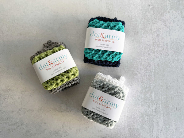 Scrubble and Cloth set- Kitchen Helpers- Made in the USA