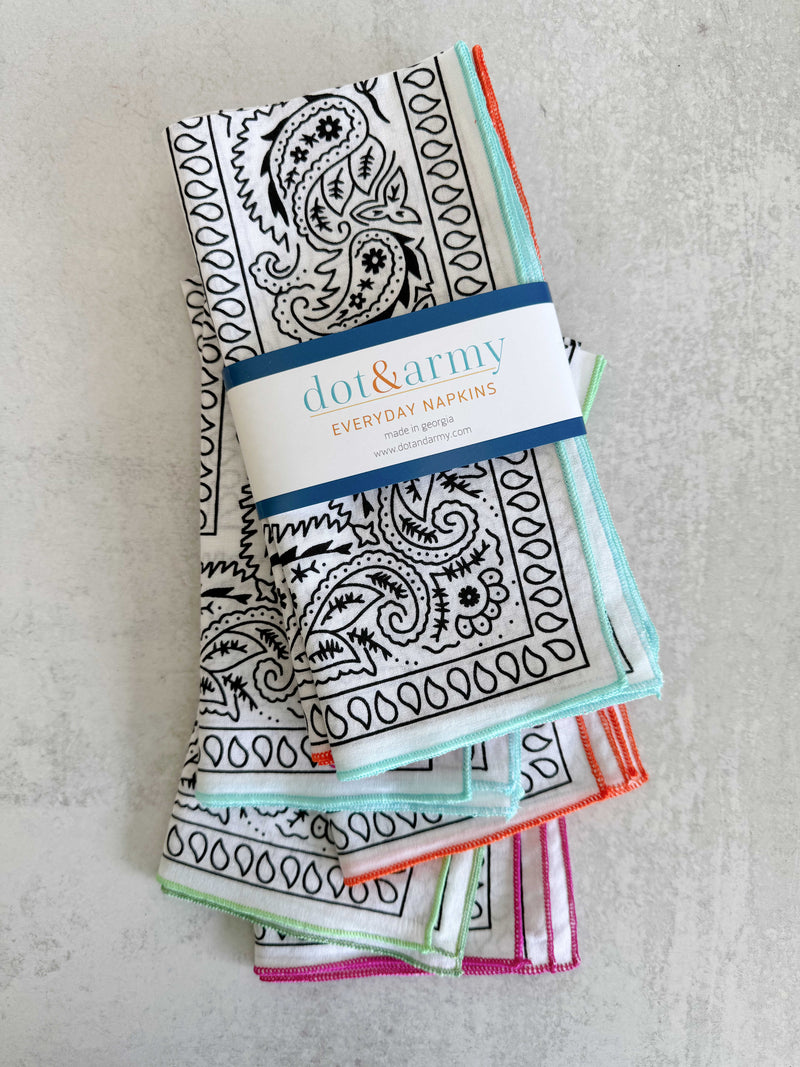Handkerchief Cloth Napkins, set of four