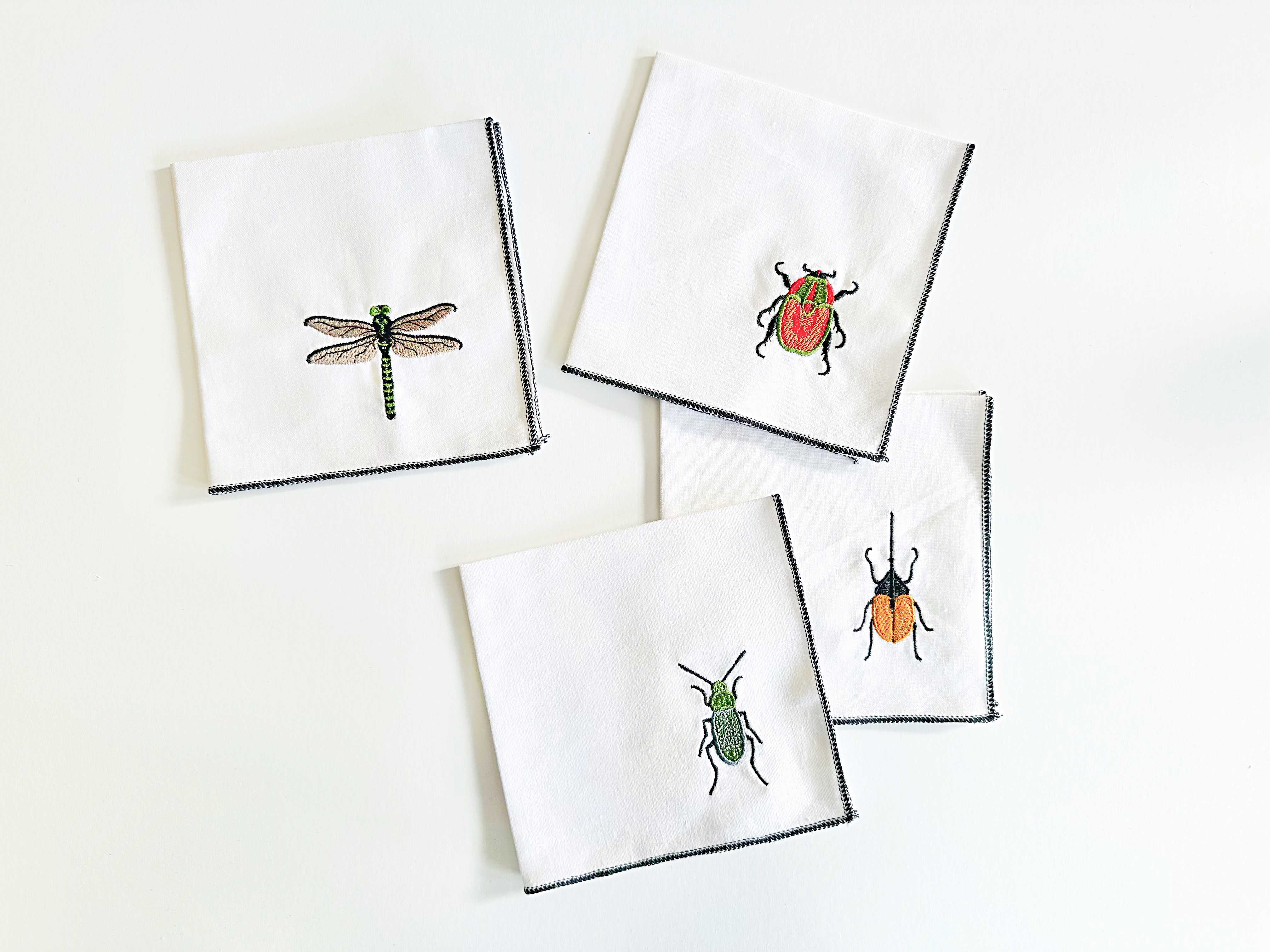 Insect Linen Cloth Napkins, set of four – Dot and Army