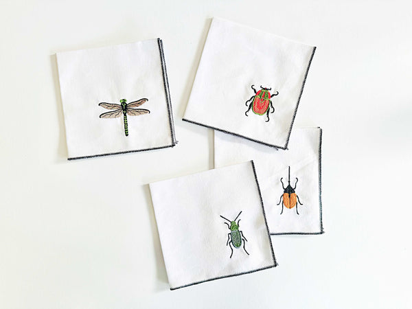 Insect Linen Chambray Cloth Napkins, set of four – Dot and Army