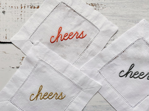 Dot and Army Hemstitch Cocktail Coasters