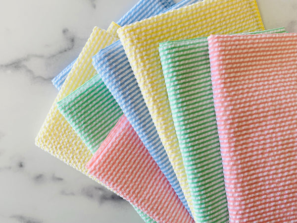 Rainbow Sherbet Seersucker Bundle, set of eight