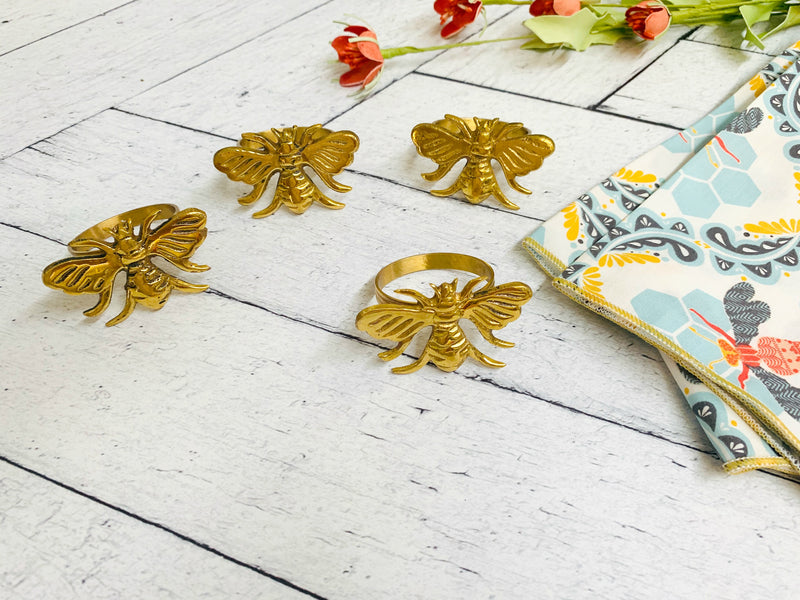 Honey Bee Cloth Napkins, set of four