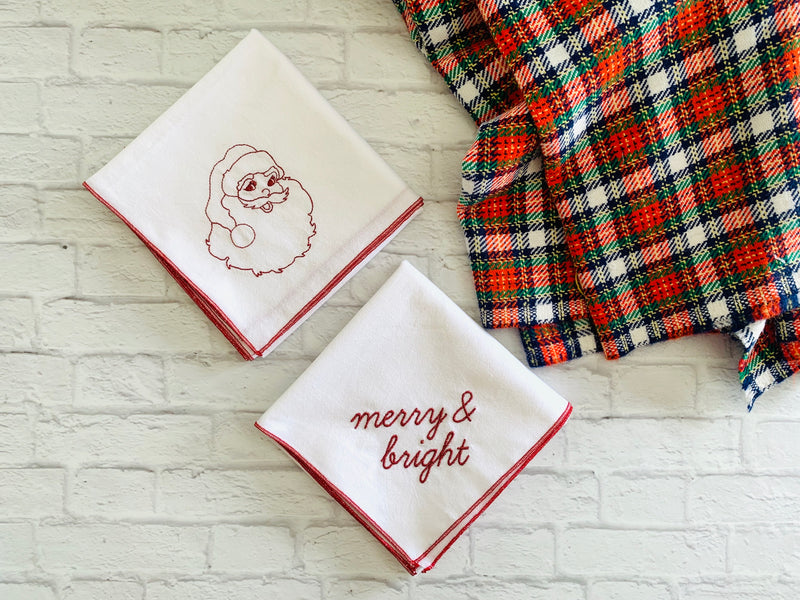 Holiday Flour Sack Towels, set of two