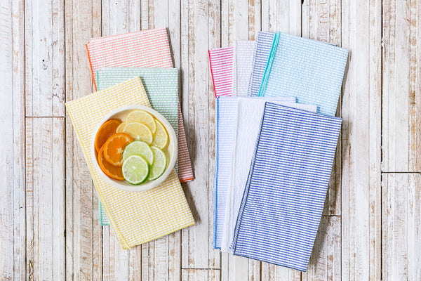 Seersucker Cloth Napkins, set of eight