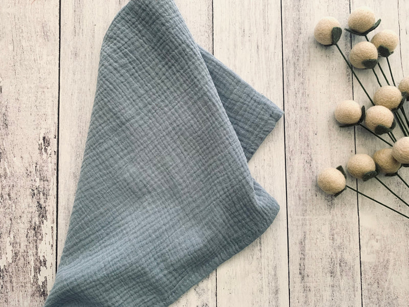Linen & Bamboo Reusable Cloth Napkins, Slate Grey & Multi Color