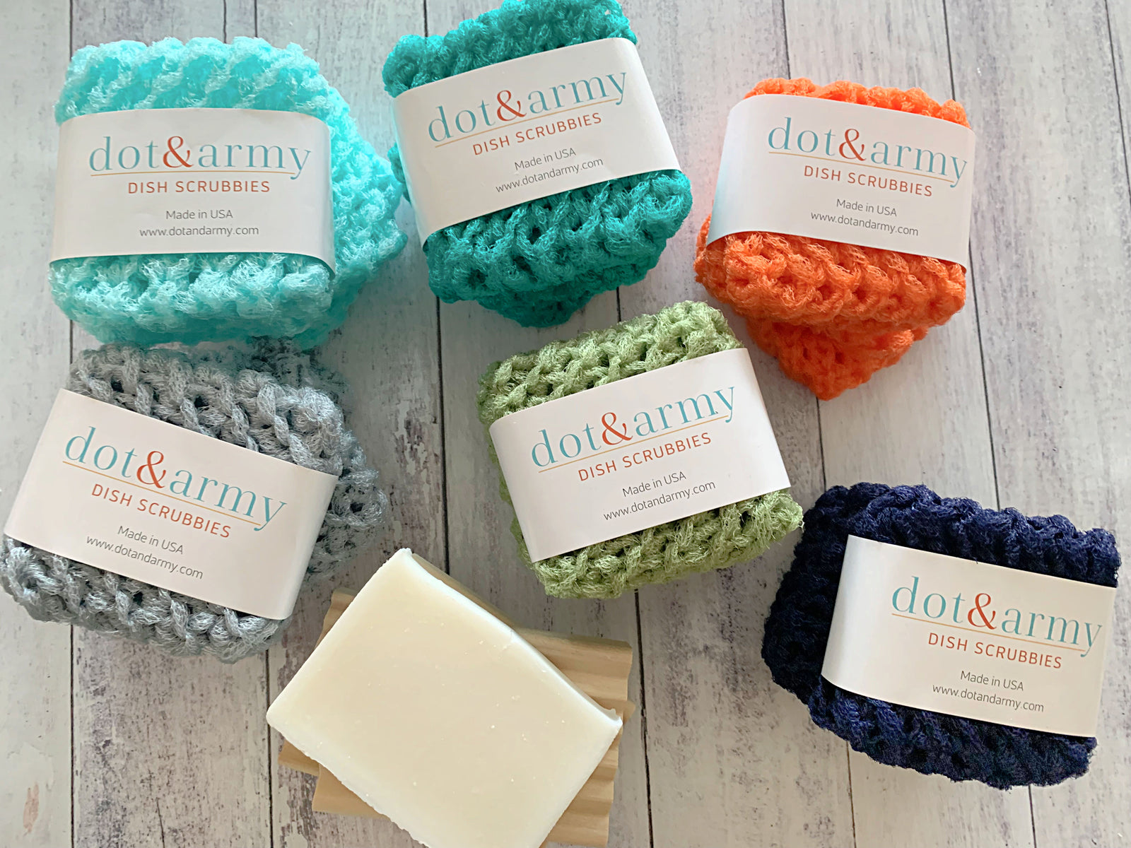 handmade-scrubbies-set-of-4-reusable-dish-scrubber-dot-army-dot-and-army