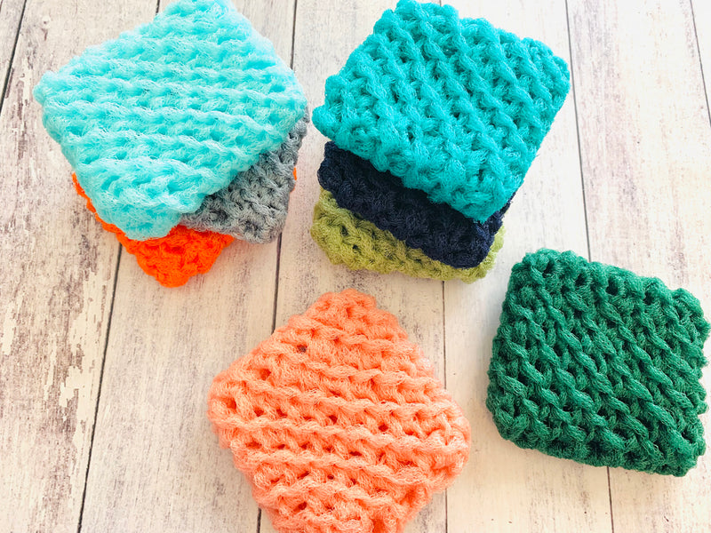 Handmade Scrubbies, Set of 4 - Reusable Dish Scrubber