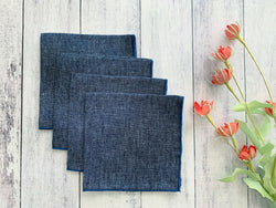 Linen Chambray Cocktail Napkins, set of four